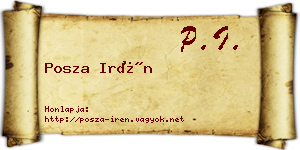 Posza Irén névjegykártya